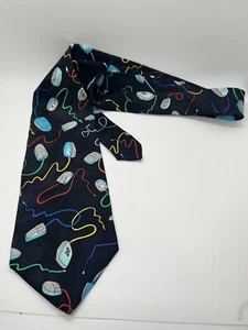 Di Cravatte Tie 100% Silk Computer Mouse Theme - Picture 1 of 3