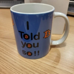Bitcoin Kaffeebecher Krypto Weihnachtsgeschenk I Told You So Valentinstag Geschenk - Bild 1 von 5