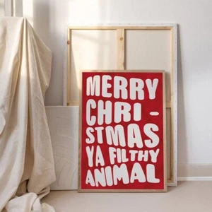 Christmas Print, Retro Festive Prints  Poster No Frame, Merry Christmas Poster - Picture 1 of 5