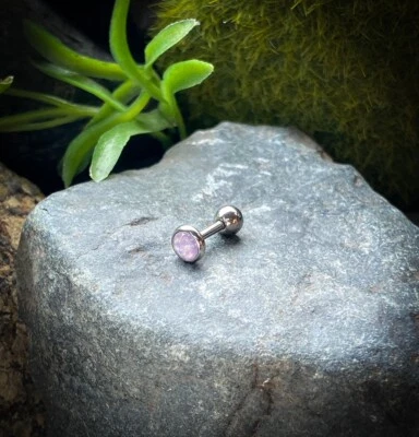 1pc Illuminating Stone Tragus Stud Helix Conch Ear Cartilage Piercing Jewelry - Image 1 of 3