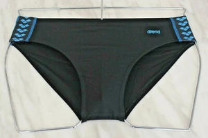Arena Men's Swimsuit Black Swimming Brief Swimwear Swim Slip Trunk 28 Vintage S - Picture 1 of 10