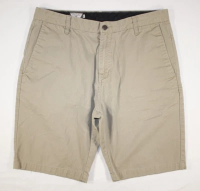 Volcom Shorts Men's 34 True To This Chino 10" inch Inseam Slim Beige - Image 1 of 4