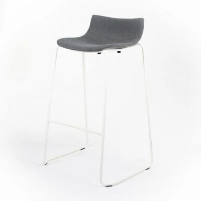 2021 BA004F Preludia Bar Stool by Brad Ascalon for Carl Hansen Fabric Grey White - Image 1 of 4