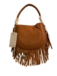 Ted Baker PINYA geflochtener Griff Fransen Mini Hobo Tasche braun hellbraun - Bild 1 von 3