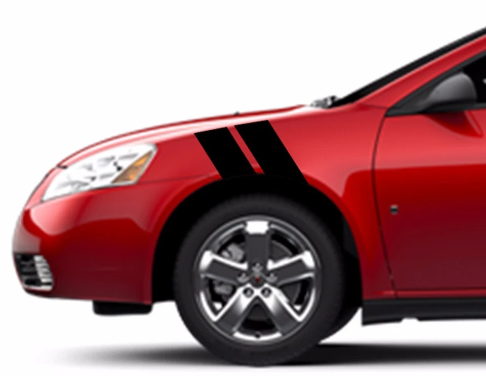 NUEVAS Calcomanías Fender Hash Bars Vinilo RACING STRIPES Sport 4" (Se adapta a Pontiac G6 y G8) Foto 1 de 4