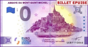 ABBAYE DU MONT-SAINT-MICHEL / BILLET 0 € / NULL EURO-SCHEIN / UEBF 2023-3 - Picture 1 of 1