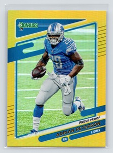 2021 Donruss #175 Press Proof Gold Adrian Peterson