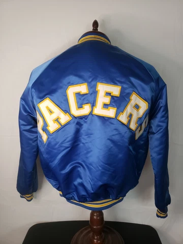 🔥🚨Vintage Chalk Line M Indiana Pacers Starter Style Spellout Jacket EUC Rare! Cover