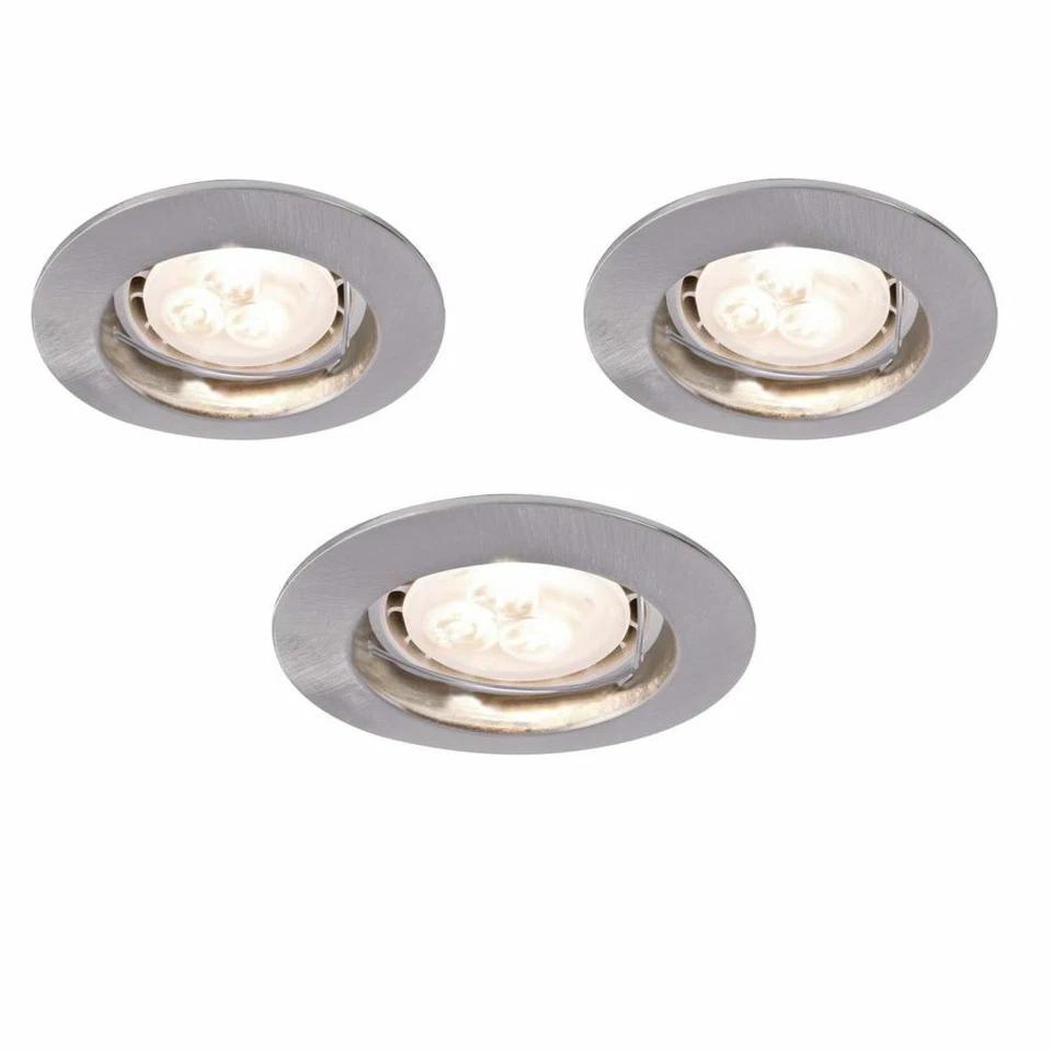 Paulmann 926.58 EBL Set starr LED 3x4W Gu10 Eisen gebürstet - Bild 1 von 4