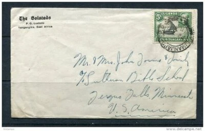 Uganda Kenia Tanzania 1938 Cubierta a EE. UU. Foto 1 de 2