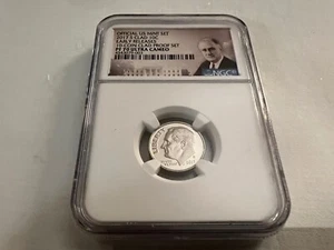 2017-S CLAD ROOSEVELT DIME EARLY RELEASE  NGC SP70 PF70 "PORTRAIT LABEL" TOP POP - Picture 1 of 4