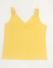 ANN TAYLOR Women's Yellow Shirt Blouse T-Shirt Tee Tops Size LP Large