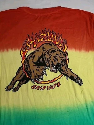 Grizzly Griptape Sz S Ring Of Fire Skateboard T Shirt Tie Dye Streetwear  - Image 1 of 4