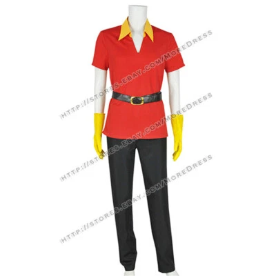 La Bella y la Bestia Cazador Gastón Disfraz Disfraz Halloween Conjunto Top + Pantalones Foto 1 de 4