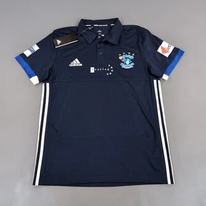 Adidas Oakleigh Cannons FC Polo Shirt Mens Size Medium Blue Football Club NPL - Picture 1 of 16