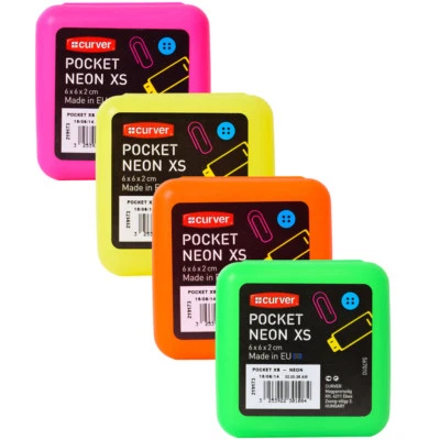 Curver Pocket Neon XS 4 Farben Aufbewahrungsbox mit Deckel und Klick-Verschluss - Bild 1 von 4
