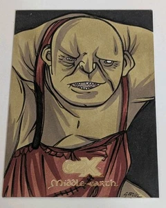 CZX CRYPTOZOIC MIDDLE EARTH LORD OF THE RINGS 1/1 SKETCH CARD ULISSES GABRIEL - Picture 1 of 2