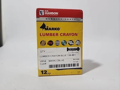 CH Hanson El Marko Lumber Crayon Blue 136-861 (12 Pk Sealed Box) - Image 1 of 2