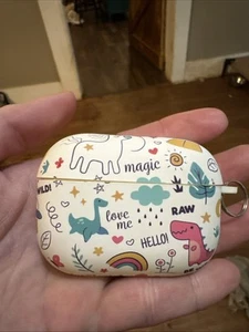 Airpods Pro 2nd Generation Silicone Cover Case Dinosaurs Unicorns Rainbows - Photo 1 sur 2