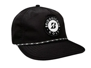 NEW Bridgestone Crusher Black Adjustable Rope Snapback Golf Hat/Cap - Picture 1 of 1