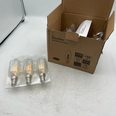 B10 LED Candle Bulb 40W Equivalent 2700K Soft White E12 Dimmable 12PK - Image 1 of 3
