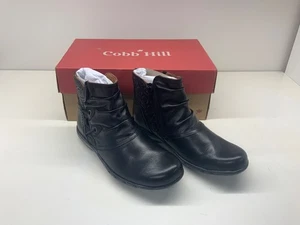 Cobb Hill Women's Penfield Ruch Boot - Black Leather Size 6 M NIB - Picture 1 of 6