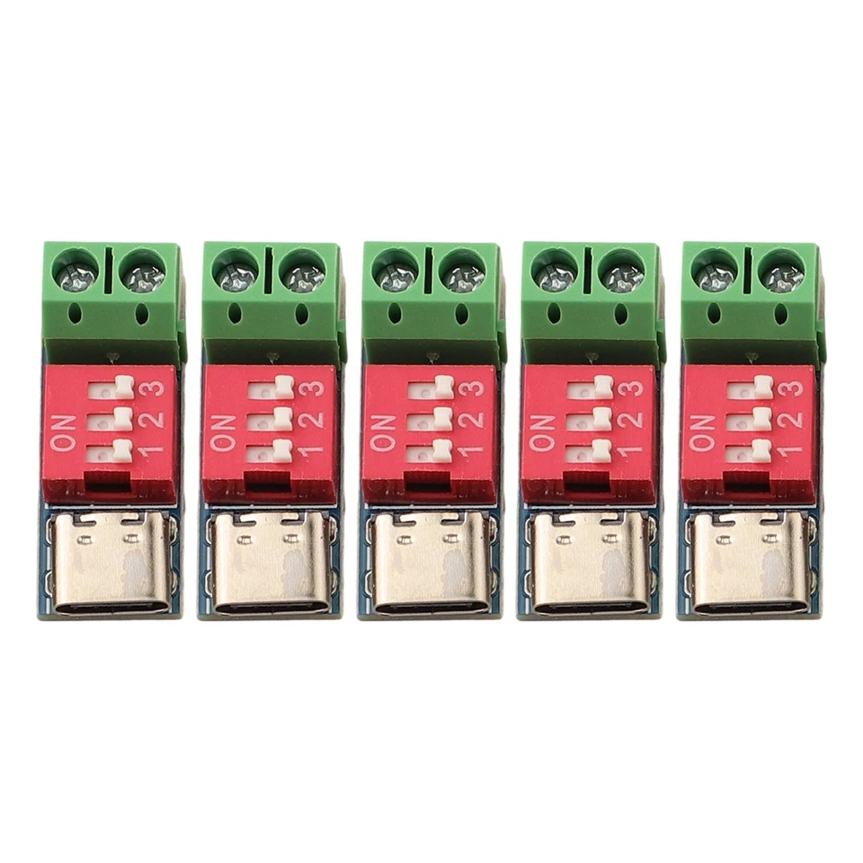 Adjustable Voltage USB C For PD Boards Pack of 5 for Fast Charging Use - Image 1 of 4