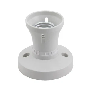 E27 Screw Ceiling Lamp Head LED Lamp Holder Heat Resistant Round Lamp Holder - Picture 1 of 13