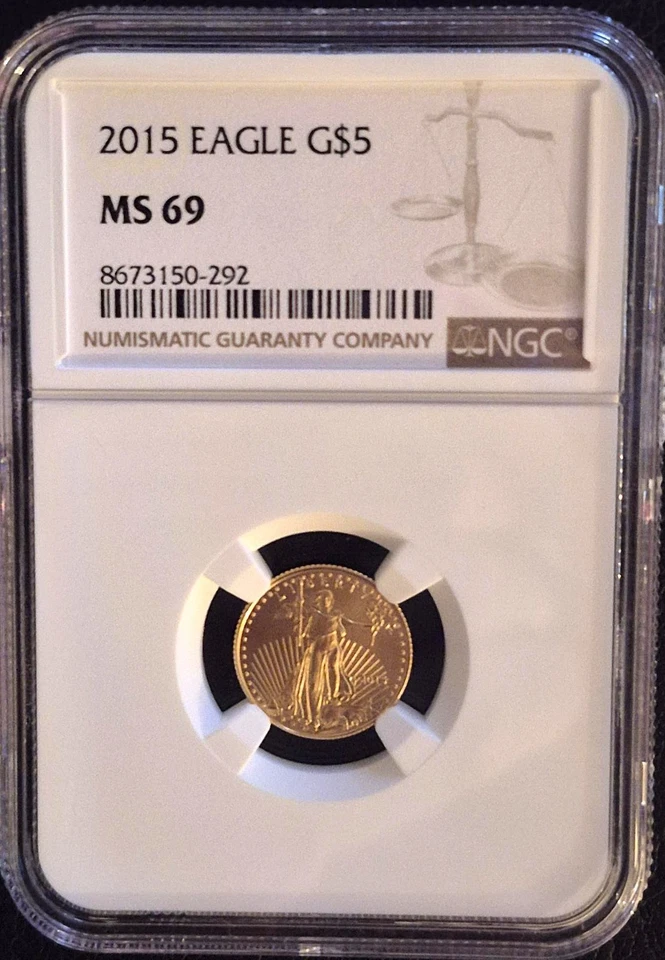 2015-P MS69 $5 GOLD AMERICAN EAGLE NGC CERT - Image 1 of 2