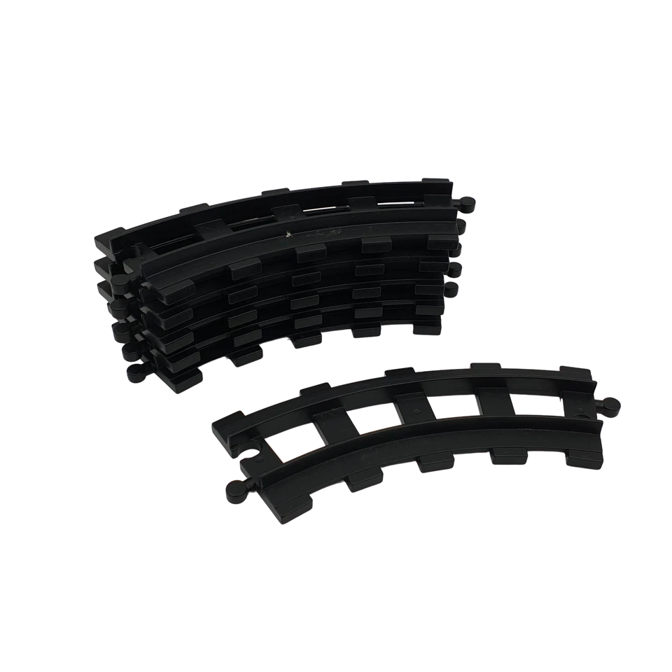 Lego® Duplo TREN 6 NEGRO FERROCARRIL Vía de tren curvada (larga) - Imagen 1 de 1