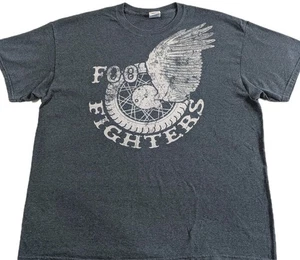 Foo Fighters Band Concert Winged Wheel Gray Graphic T Shirt Sz XL - Picture 1 of 8