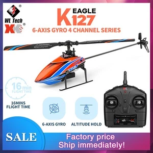 WLtoys K127 RC Helicóptero 2.4G 4CH 6 Ejes Giroscopio Altura Fija Mini RC Helicóptero - Imagen 1 de 10