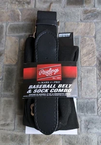 Rawlings Baseball Softball Gürtel & Socken Kombination schwarz Größe Small - Bild 1 von 3