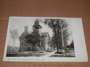 SOUTH HAVEN MICHIGAN - POSTAL ERA 1901-1907 - EDIFICIO SCOTT CLUB - Imagen 1 de 2