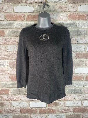 Juicy Couture Size S Gray Cashmere Blend Sweater Juicy Logo - Image 1 of 4