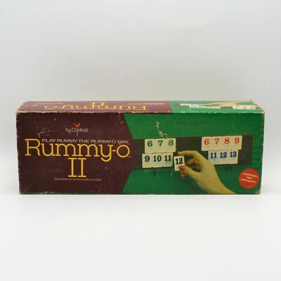 Vintage Rummy-O II By Cardinal Tile Game No. 850  2 Tier Racks 1977 Complete - Image 1 of 4
