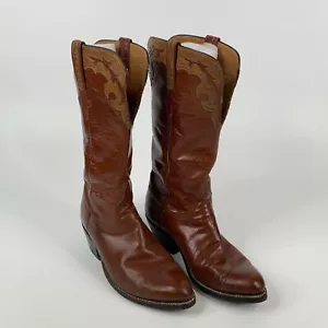 Lucchese Stiefel Herren Größe 9,5 EEE Braun Zweifarbig Braun MODIFIZIERT LESEN - Bild 1 von 23