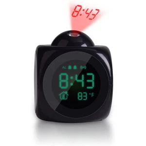 Alarm Clock Temperature Projection Multifunction Projector Home Digital Wall - Picture 1 of 13