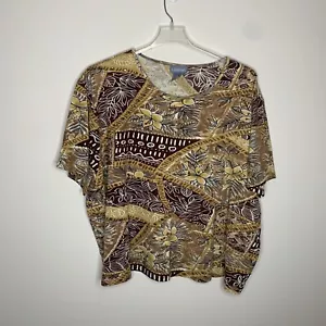 Camisa Top LIz & Me Mujer 3X 26/28W Plus Multicolor Manga Corta - Imagen 1 de 5