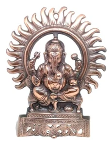 Handmade Wall Hanging Metal Lord Ganesha ( Brown_27 cm X 21 cm X 3.5 cm ) US - Picture 1 of 3