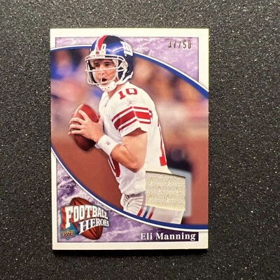 2009 Upper Deck ELI MANNING #42 Football Heroes JERSEY 37/50 - NY GIANTS - Image 1 of 4