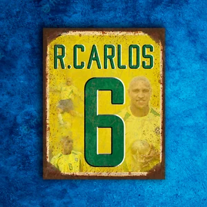 Metal sign Brazil 2002 vintage Brazil home shirt 2002 Brazil shirt 2002 Brazil - Picture 1 of 6