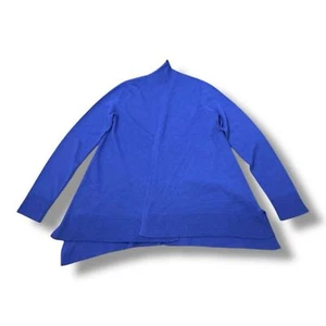 Eileen Fisher Merino Wool Cardigan Knit Sweater Dark Royal Blue 78121 Women’s XS - Picture 1 of 9