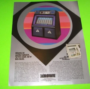 Big Blue Jukebox FLYER Original Rowe Phonograph Musik Promo Kunst Verkaufsblatt  - Bild 1 von 2