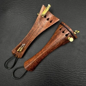 2 Stück Palisander Intarsien Ebenholz Violine Endstück mit Darm Feinstimmer 4/4 - Bild 1 von 2