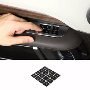 For Range Rover L405 2013-17 Black Steel Window Seat Memory Button Sticker Trim - Picture 1 of 11