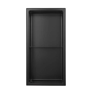 Stilform Wandnische Edelstahl Schwarz Matt in 60x30 mit Unterteilung - Bild 1 von 3