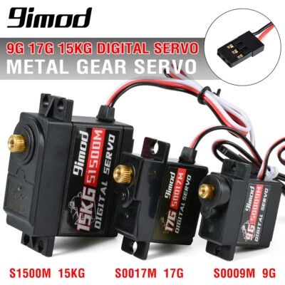 9imod Digital Servo Motor 9g 17g 15kg Metal Gear  for 1:8 1:10 1:12 1:24 RC Car - Image 1 of 4