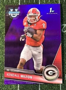 Kendall Milton /399 1st Bowman 2023 Bowman U Chrome 96 Purple UGA/ Eagles Rookie