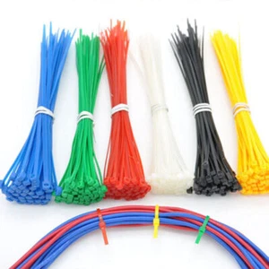 50-1000 Stck. Mehrzweck Nylon Kabel Reißverschluss Bindungen 4 6 8 12 Zoll Locing Draht schwarz - Bild 1 von 13